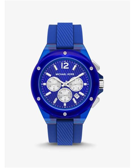 michael kors lion watch|Oversized Lennox Blue.